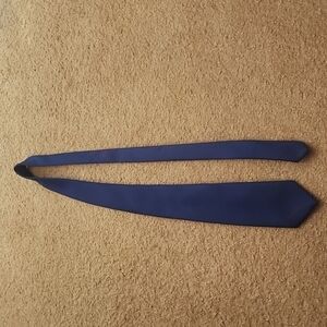 Oscar de la Renta Navy Blue Tie with Red Dots